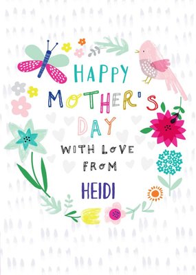 Cute Illustration Happy Mother's Day With Love