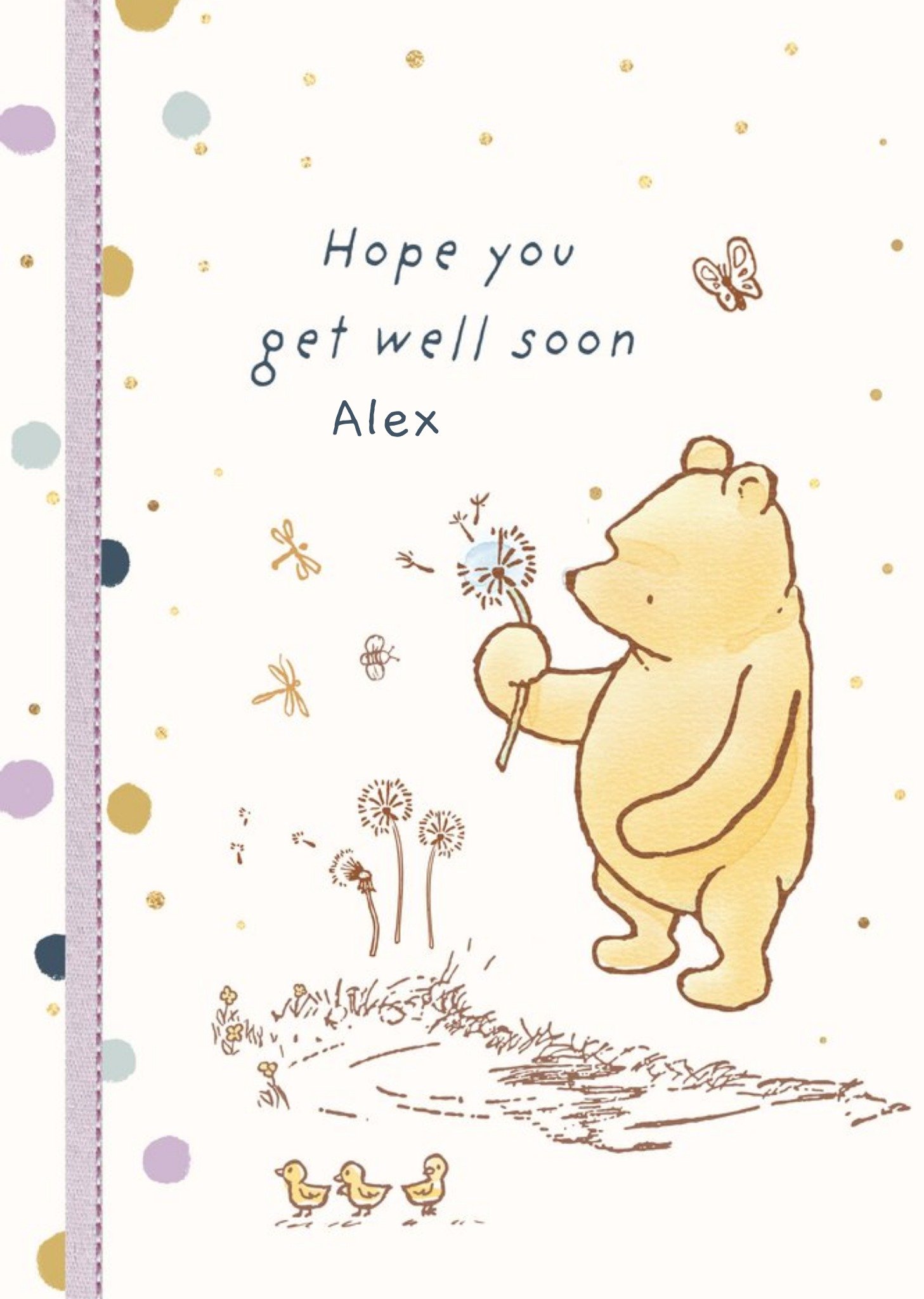 Disney Winnie The Pooh Hope You Get Well Soon Card