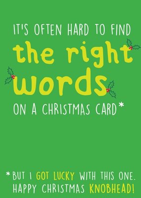 It Is Often Hard To Find The Right Words Rude Funny Christmas Card