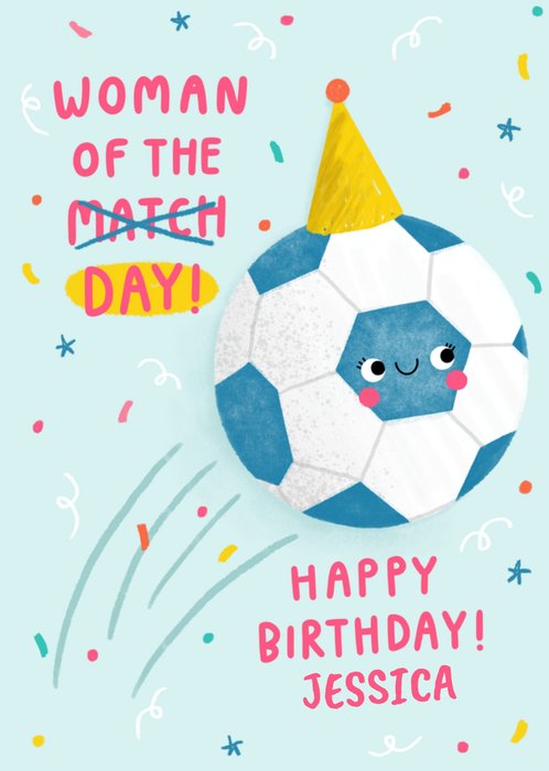 Woman (Match) Of The Day Birthday Card