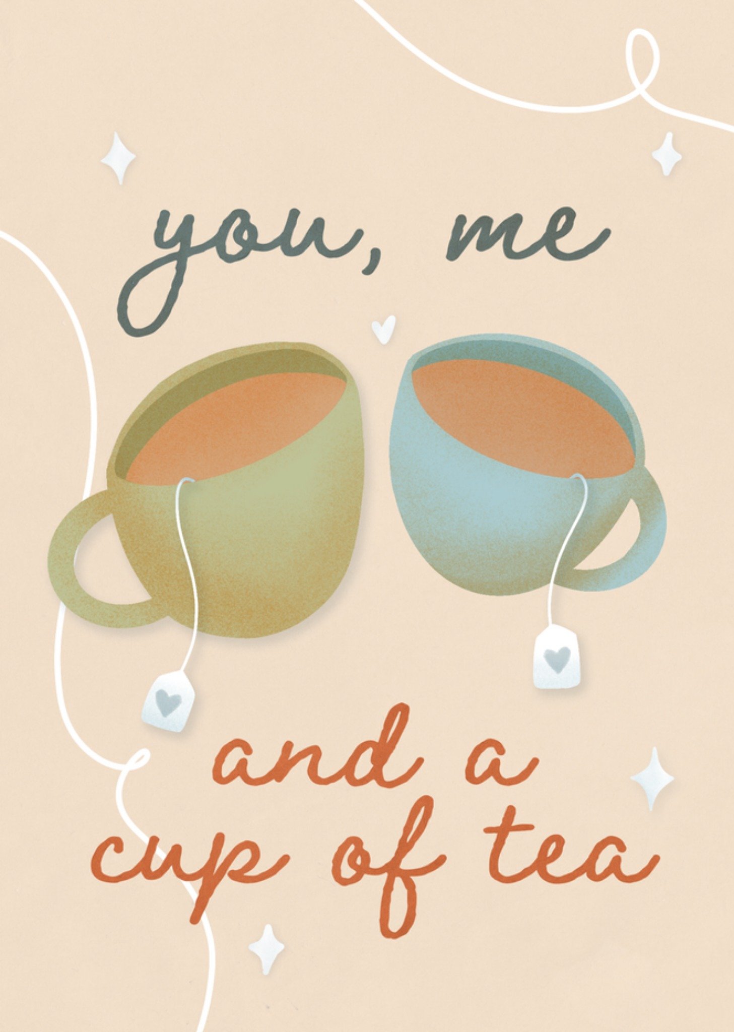 Moonpig You Me And A Cup Of Tea Thinking Of You Card