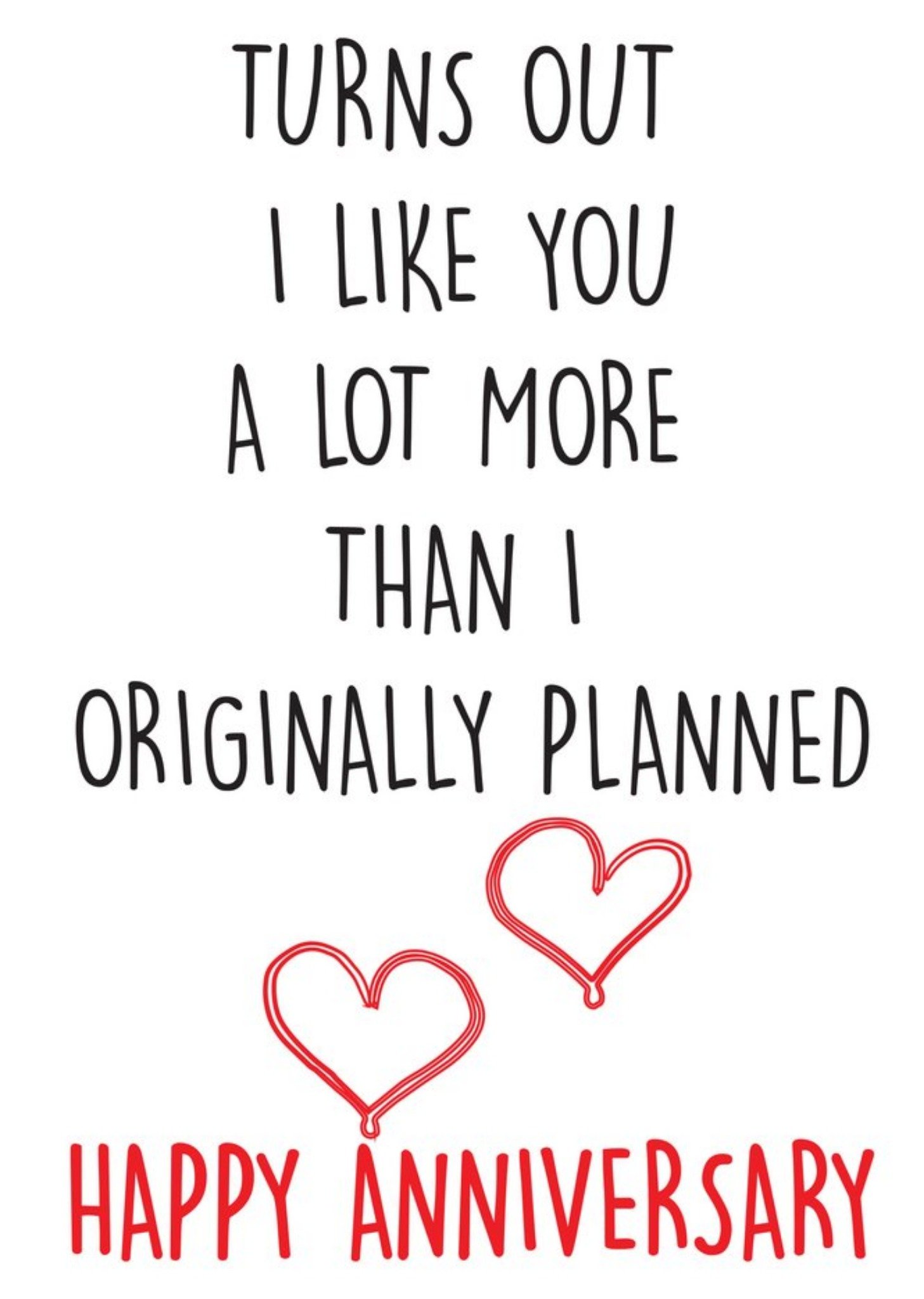 Moonpig Funny Cheeky Chops Turns Out I Like You A Lot More Card