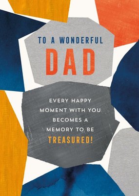 Wonderful Dad Memory To Be Treasured Card