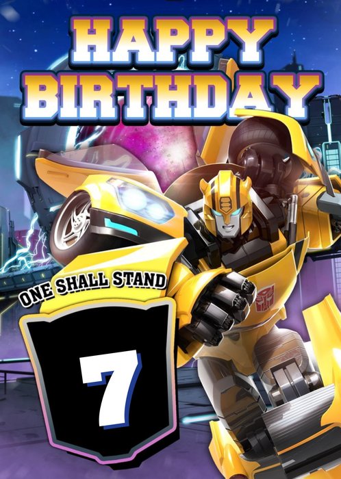 Transformers One Shall Stand Personalised Age Birthday Card