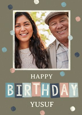 Paint Effect Photo Upload Birthday Card