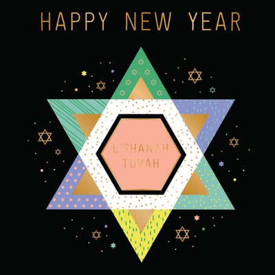 Happy New Year Illustrated Rosh Hashanah Card