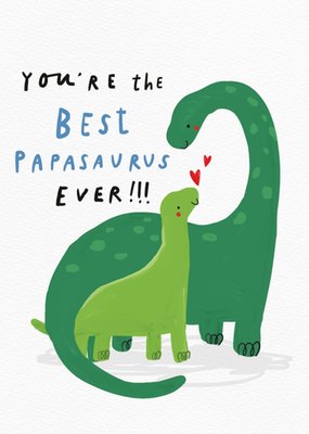 Cute Dinosaur Illustrated Father's Day Card