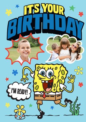 SpongeBob SquarePants Photo Upload Birthday Card