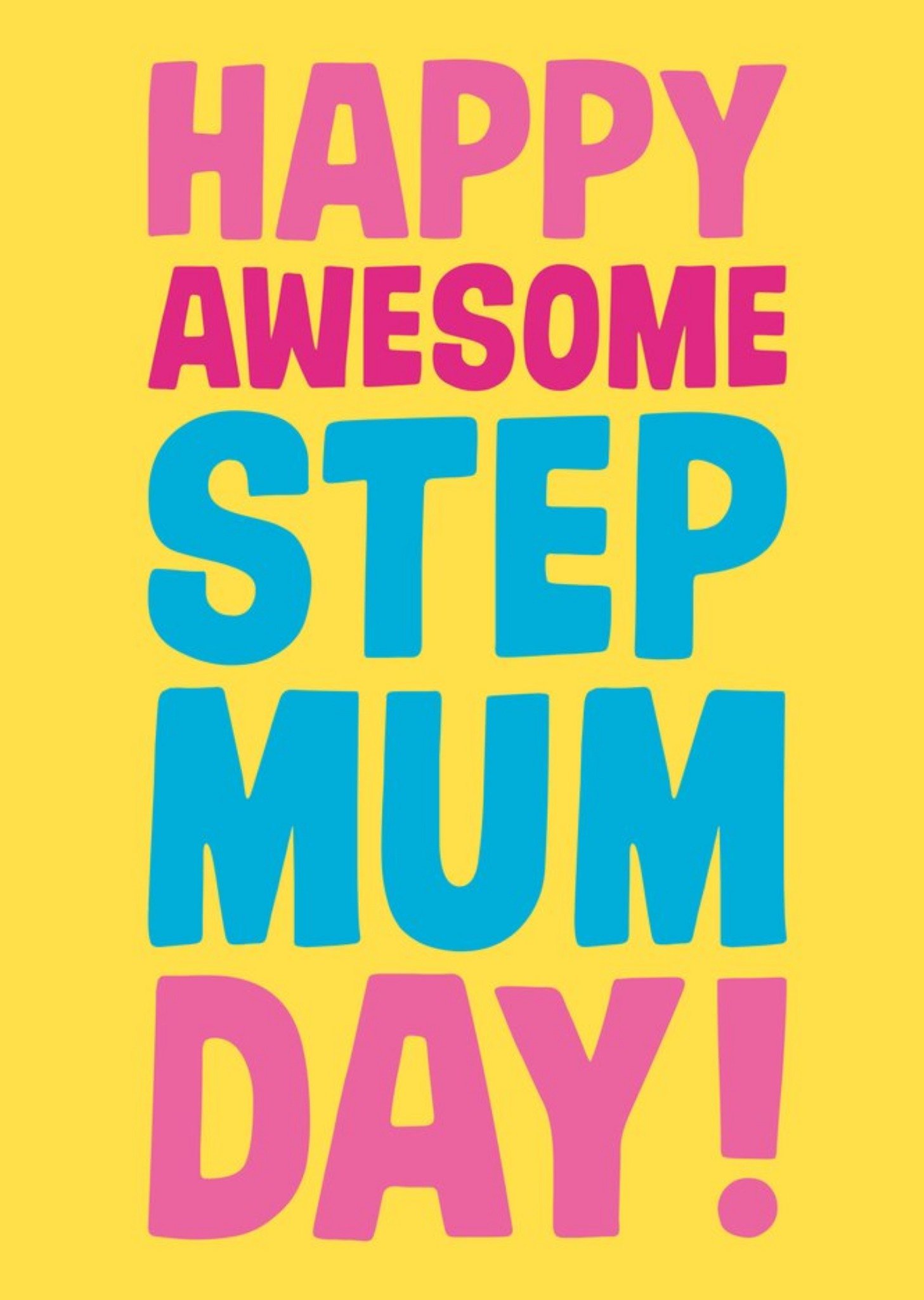 Moonpig Happy Awesome Step Mum Day Card
