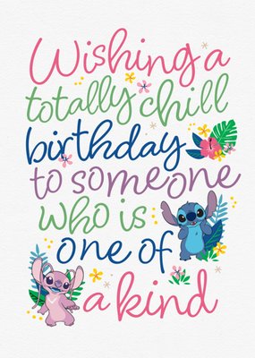 Disney Lilo And Stitch One Of A Kind Birthday Card