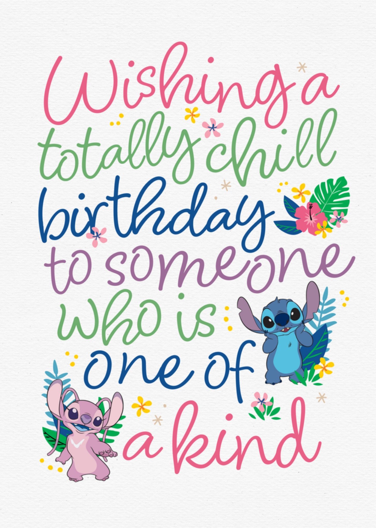 Disney Lilo And Stitch One Of A Kind Birthday Card
