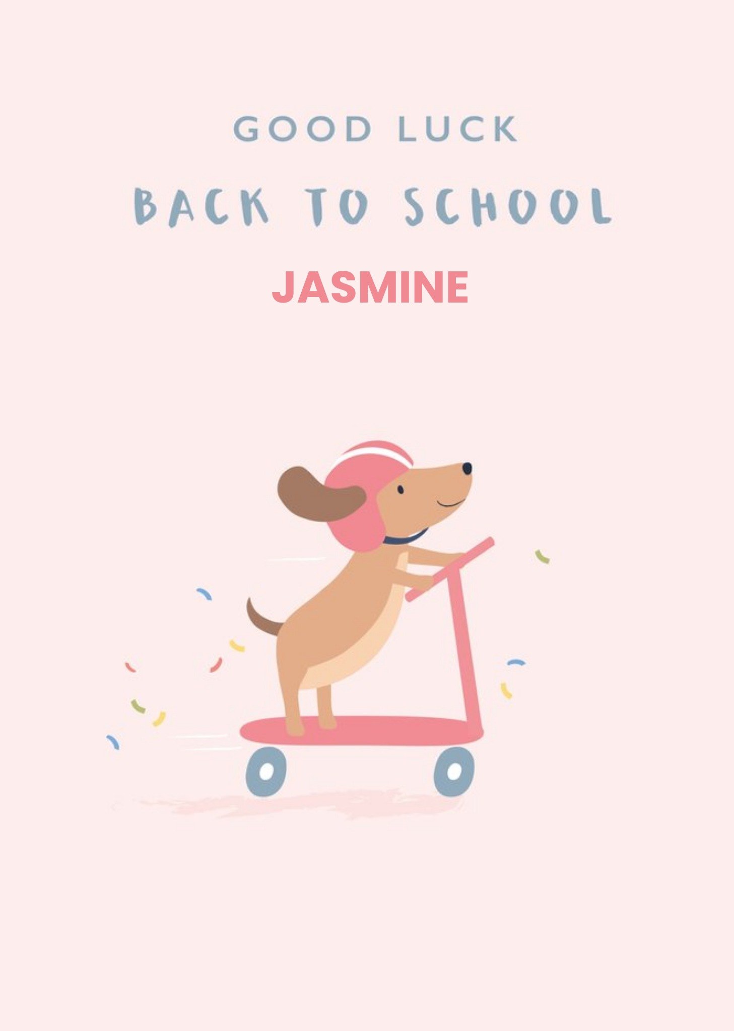 Moonpig Klara Hawkins Cute Dog Good Luck Back To School Card