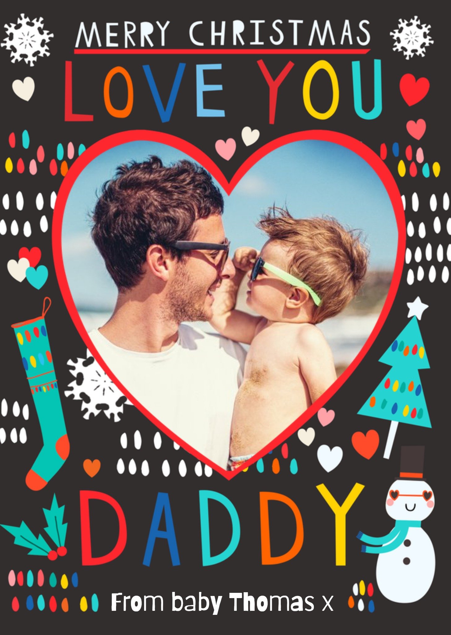 Moonpig Kat Jones Love You Daddy Photo Upload Card