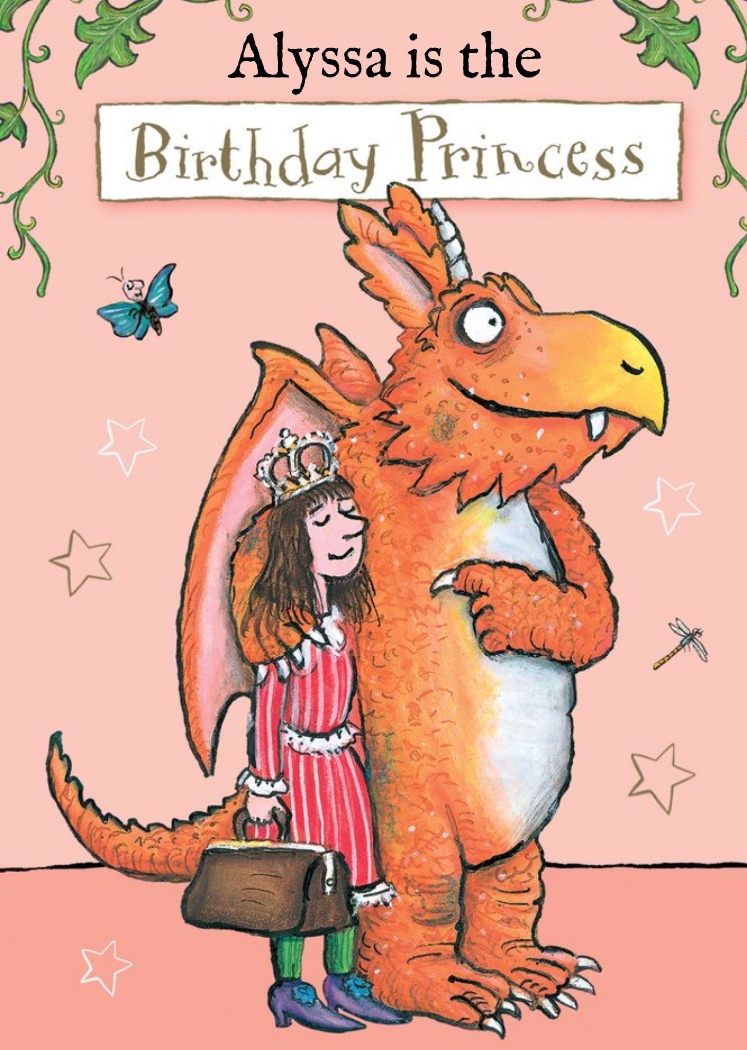 Moonpig Zog Birthday Princess Pearl Card