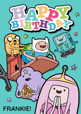 Adventure Time Happy Birthday Personalised Card