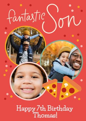 Fantastic Son Birthday Photo Upload Card