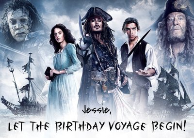 Pirates Of The Caribbean Let The Birthday Voyage Begin Card