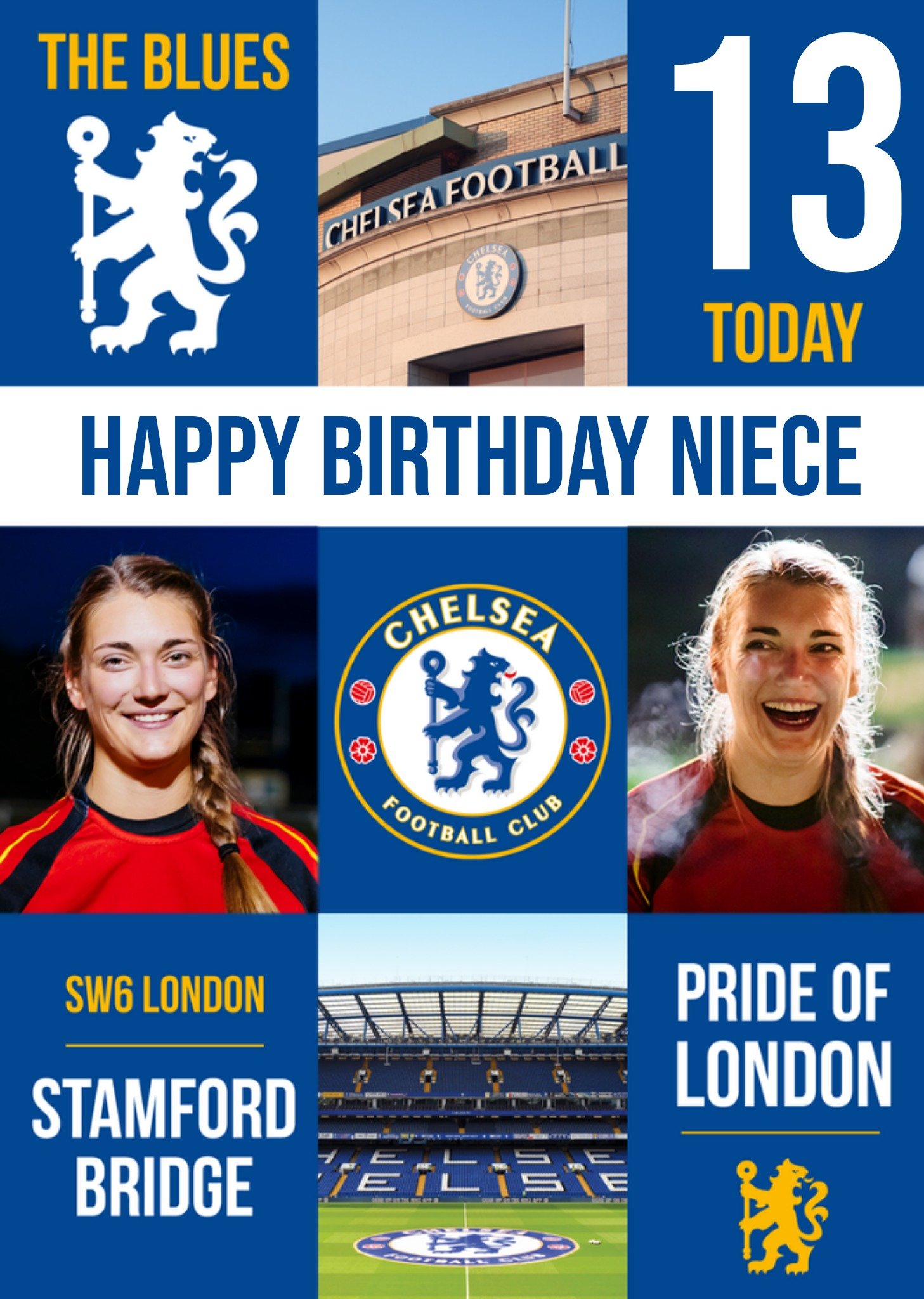 Chelsea Fc Photo Upload Birthday Card