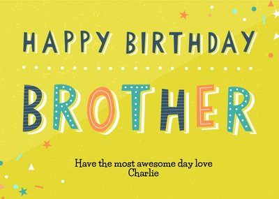 Sorcha Faulkner Brother Bright Birthday Card