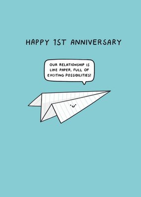 Scribbler Happy 1st Anniversary Card