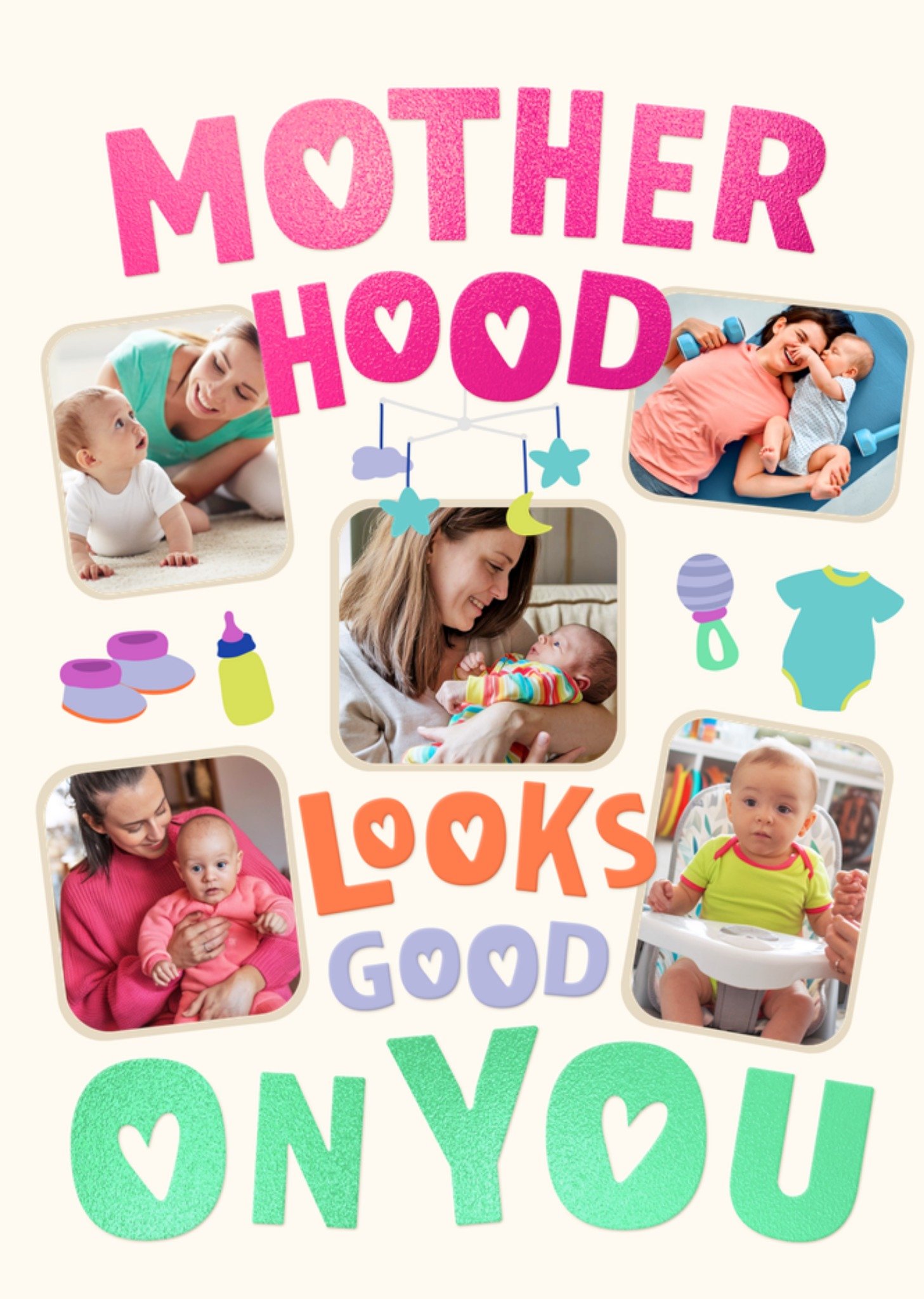 Moonpig Motherhood Looks Good On You Photo Upload Mother's Day Card