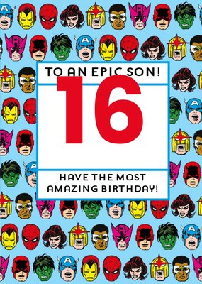 Marvel Comics Characters Birthday Card