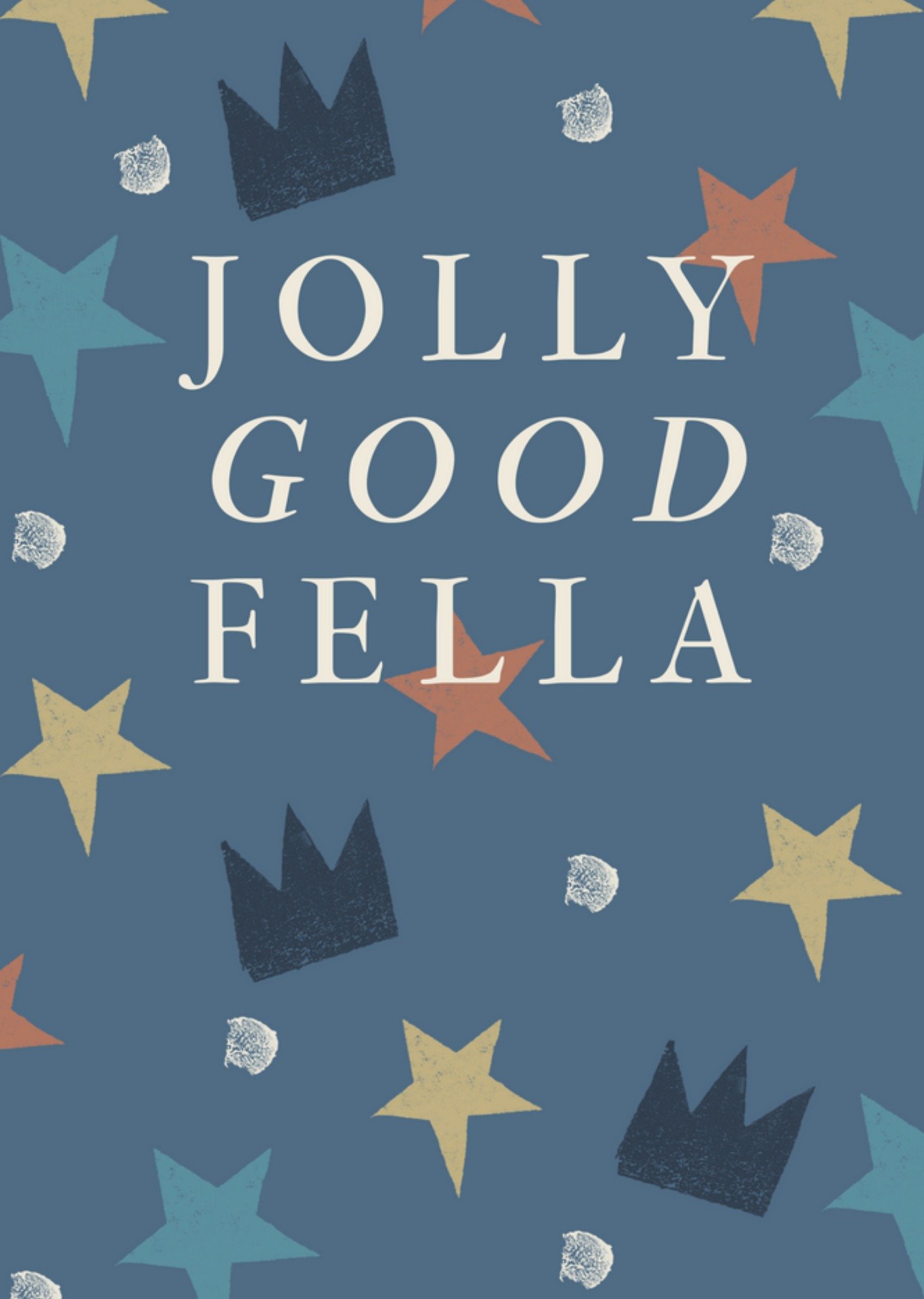 Moonpig Jolly Good Fella Print Effect Birthday Card, Large