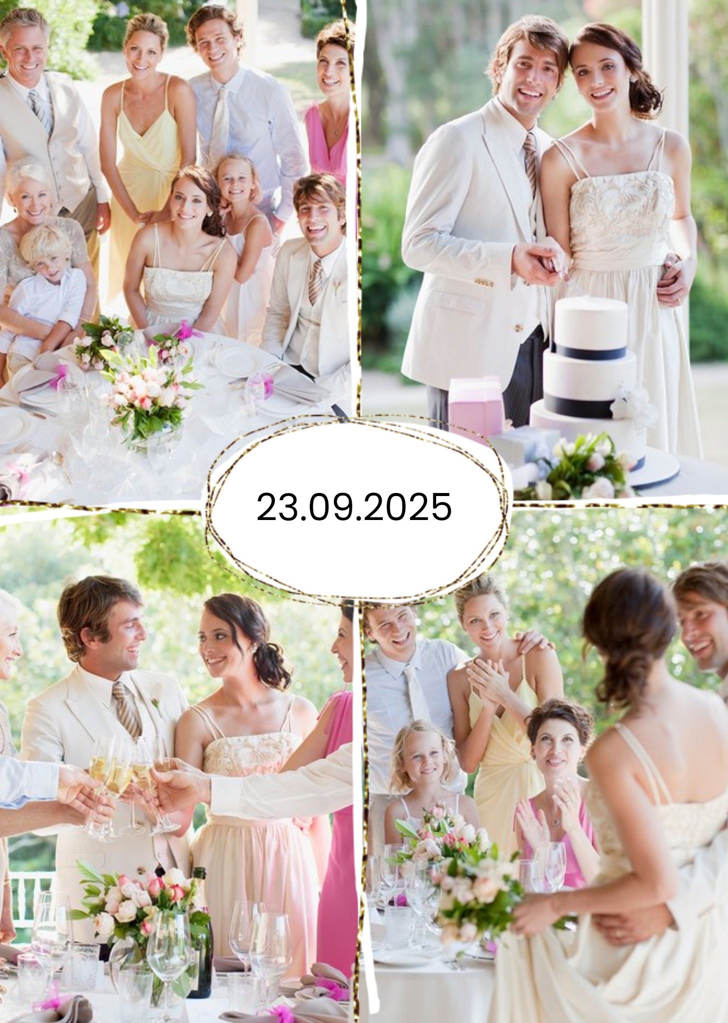 Moonpig Wedding Date Personalised Photo Wedding Day Thank You Card