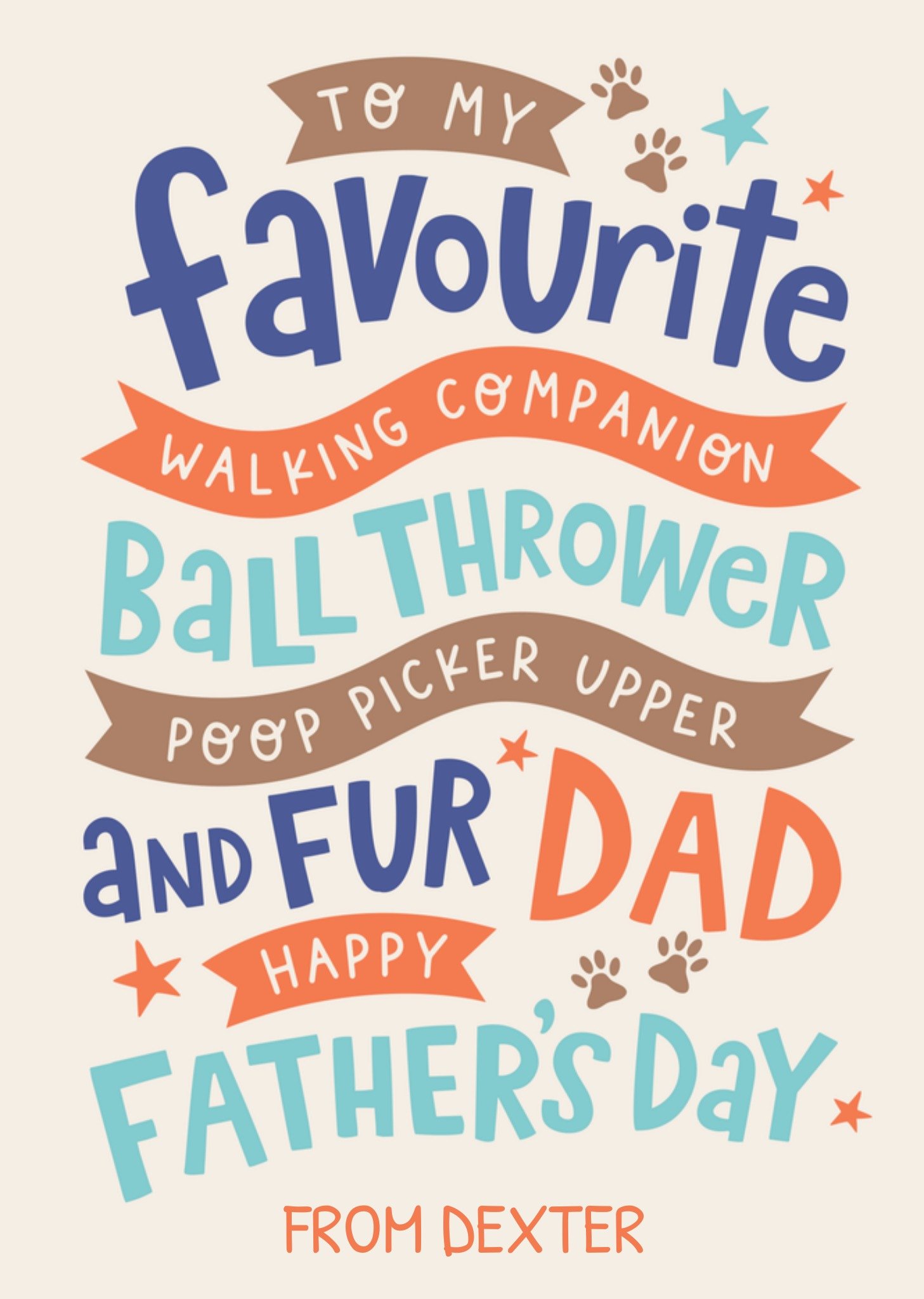 Moonpig From The Dog Photo Upload Father's Day Card