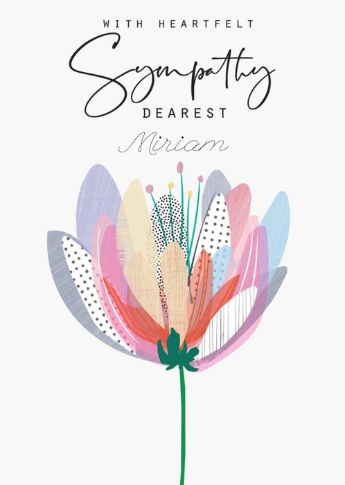 Floral Heartfelt Sympathy Card