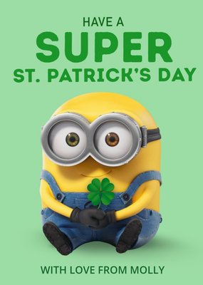 Despicable Me Minions Super St Patrick's Day Card