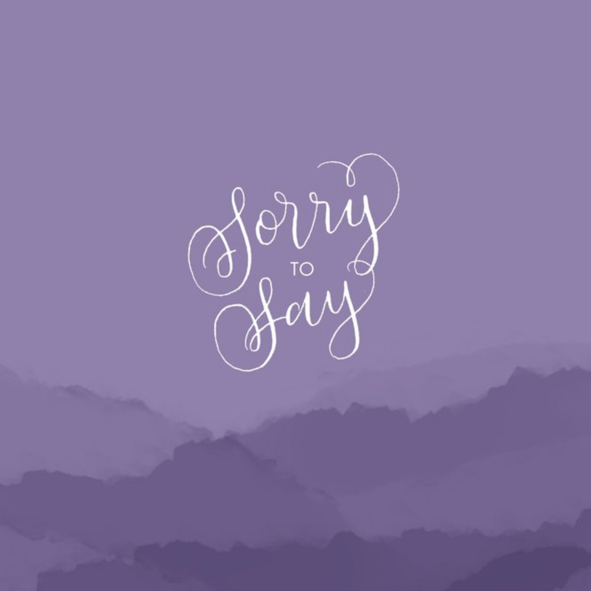 Moonpig Violet Hills Personalised Sorry To Say Card