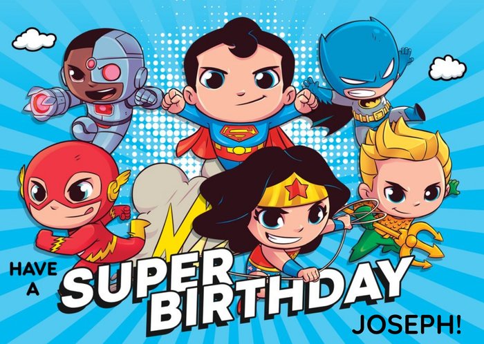 Kids DC Super Friends Birthday card