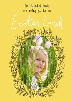 Easter Lunch Invitation Photo Upload Card