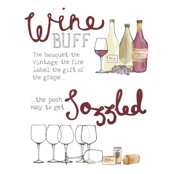 UKG Illustration Wine Just A Note Card