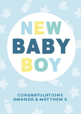 New baby boy card