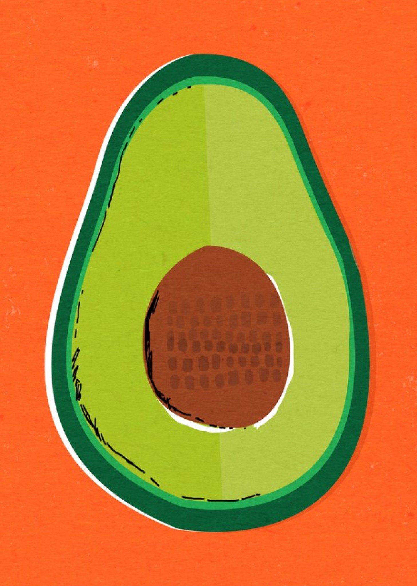 Moonpig Graphic Avocado Personalised Greetings Card
