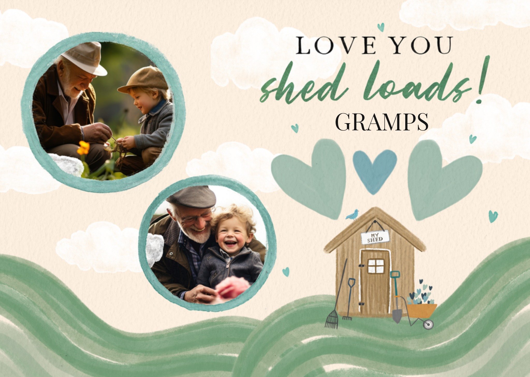 Moonpig You Put The Grand In Grandad Happy Father's Day Photo Upload Card