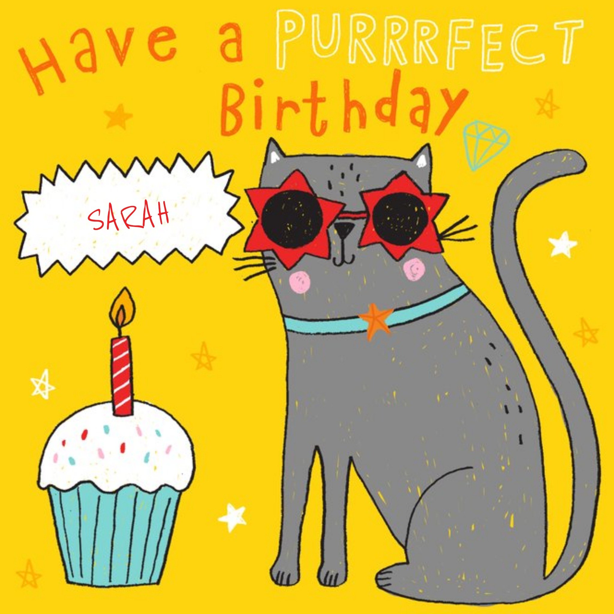 Moonpig Oodles Purrrfect Personalised Birthday Card