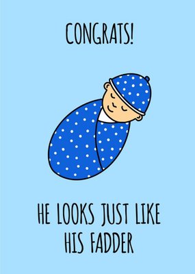 Susan McGing Blue Baby Boy Card