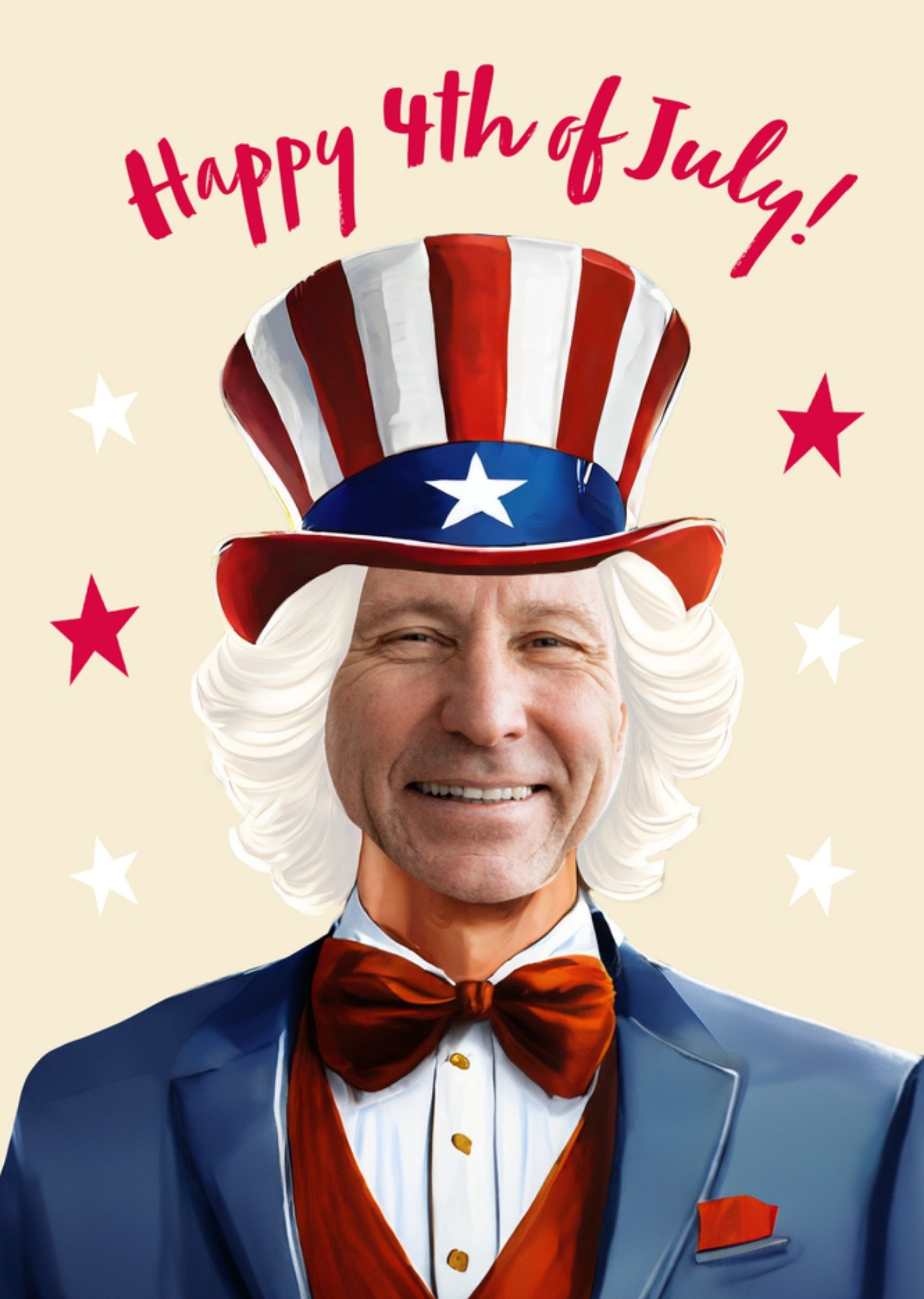 Moonpig Happy 4th Of July Uncle Sam Face In Hole Photo Upload 4th Of July Card