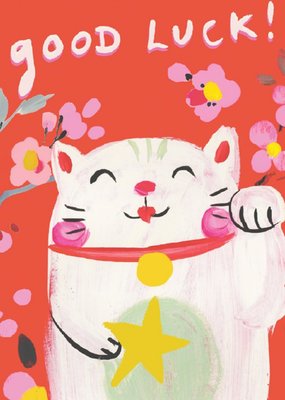 Cute Illustration Good Luck Card