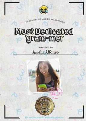 Most Dedicated Gram-Mer Certificate Personalised Birthday Card