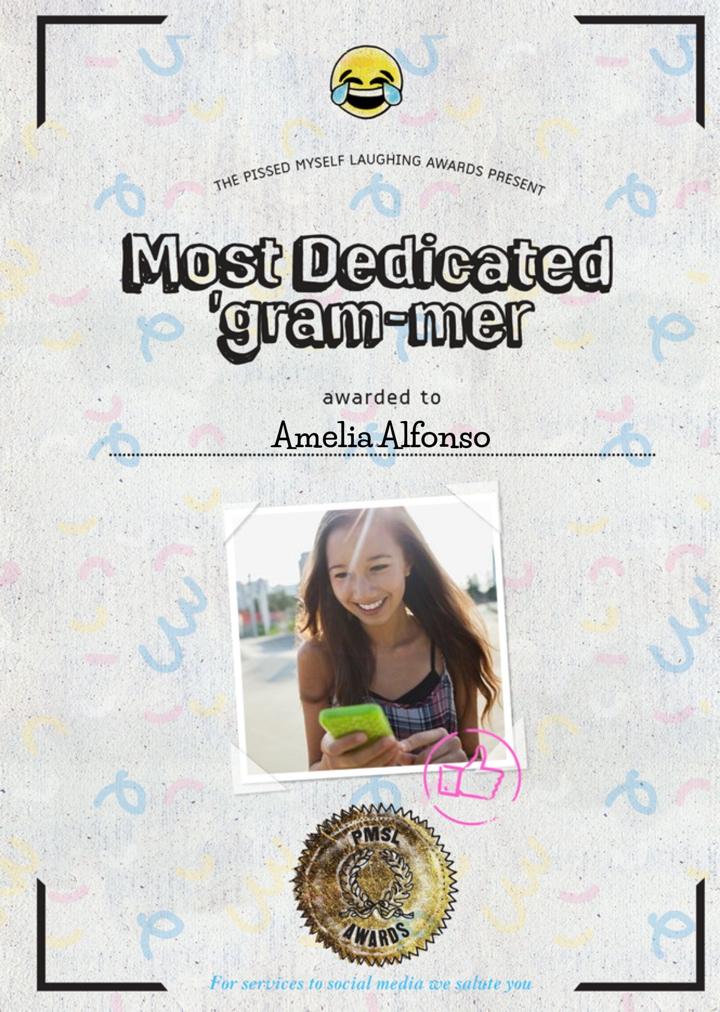 Moonpig Most Dedicated Gram-Mer Certificate Personalised Birthday Card