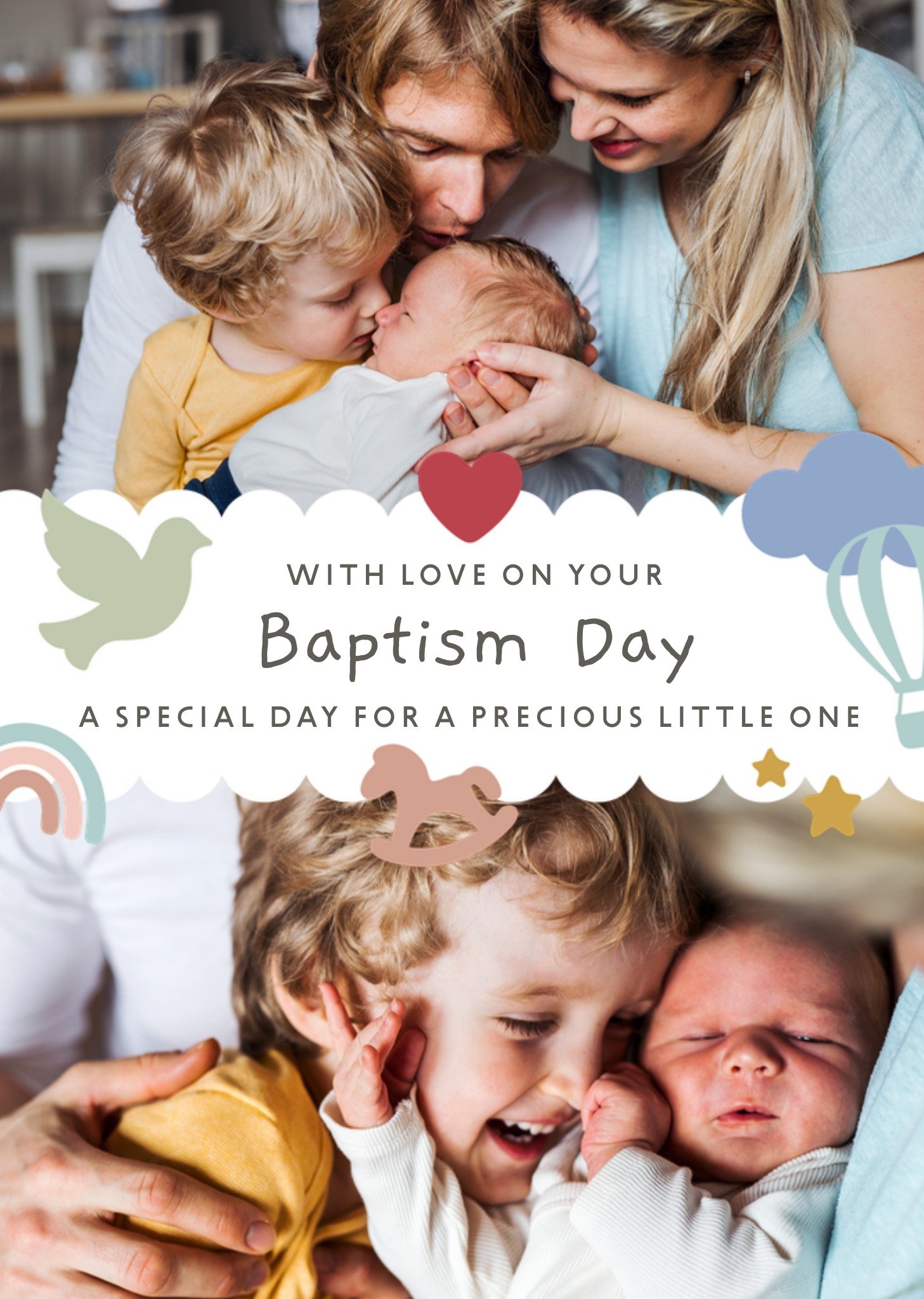 Moonpig With Love On Your Baptism Day Photo Upload Card