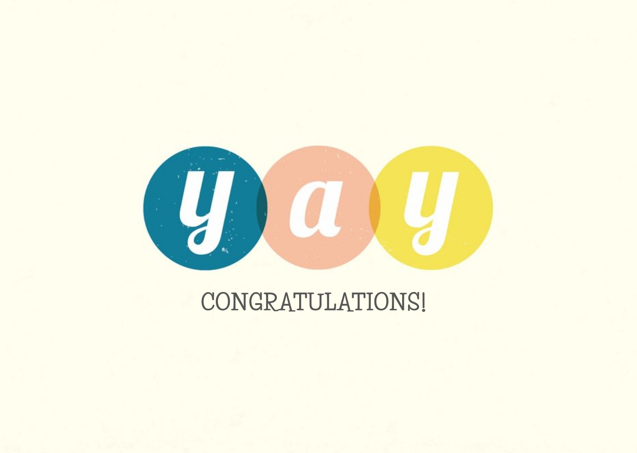 Moonpig Colourful Circles Yay Congratulations Card