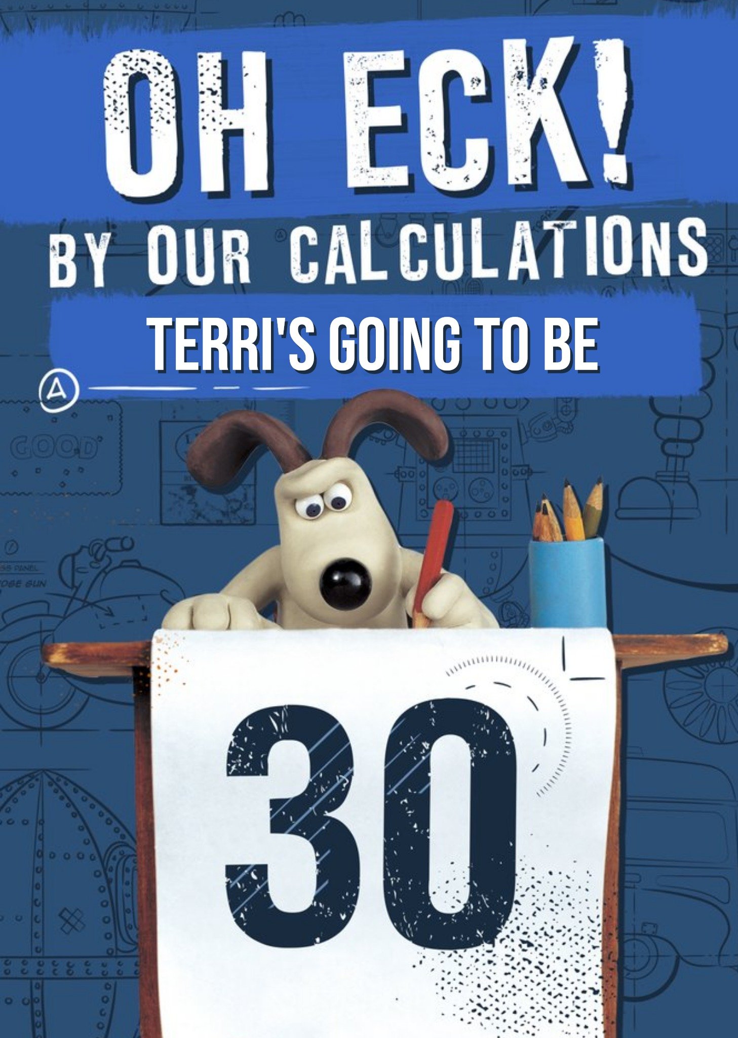 Wallace And Gromit Oh Eck 30th Birthday Card