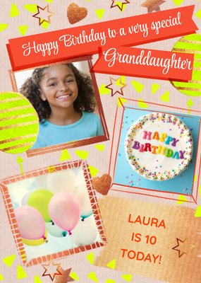 To A Very Special Granddaughter Photo Upload Birthday Card