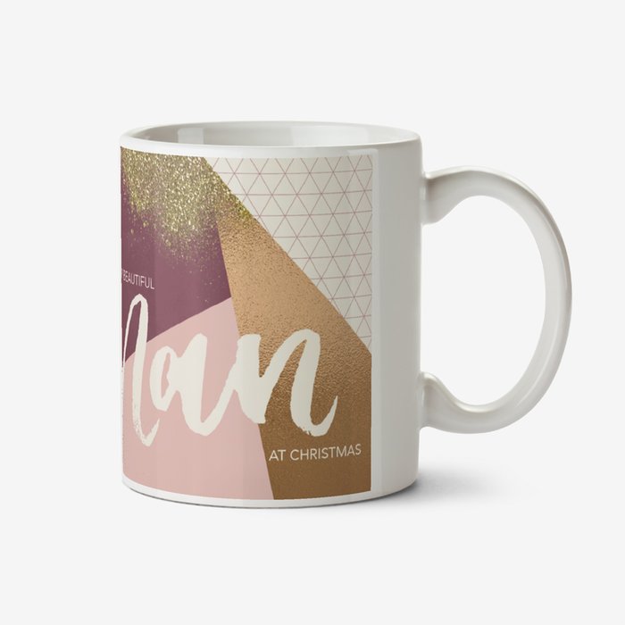 Geometric Sparkles Photo Upload For You At Christmas Mug