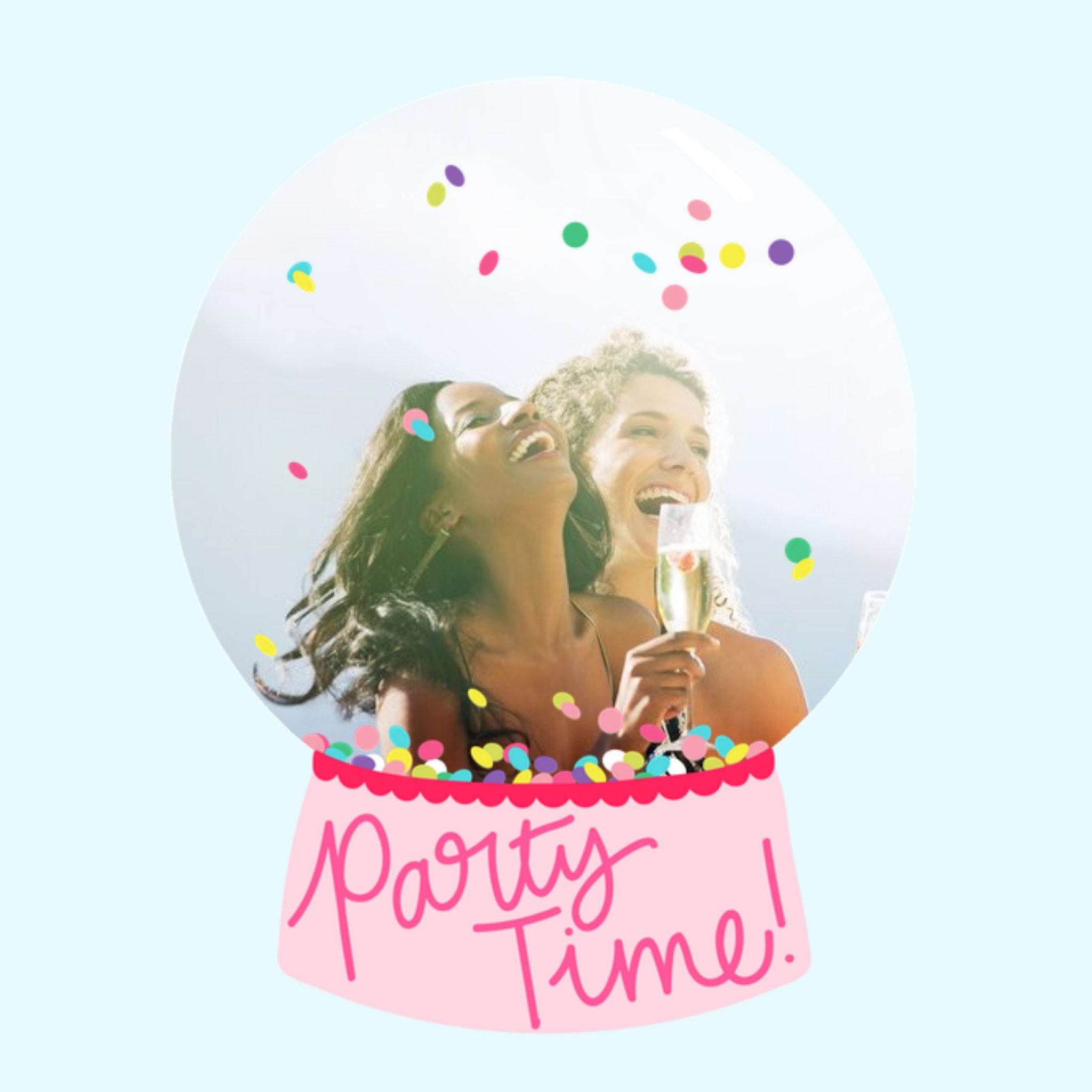 Moonpig Happy Birthday Card - Party Time - Photo Upload